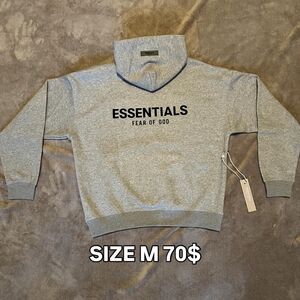 Essentials Gray Turtleneck Sweater